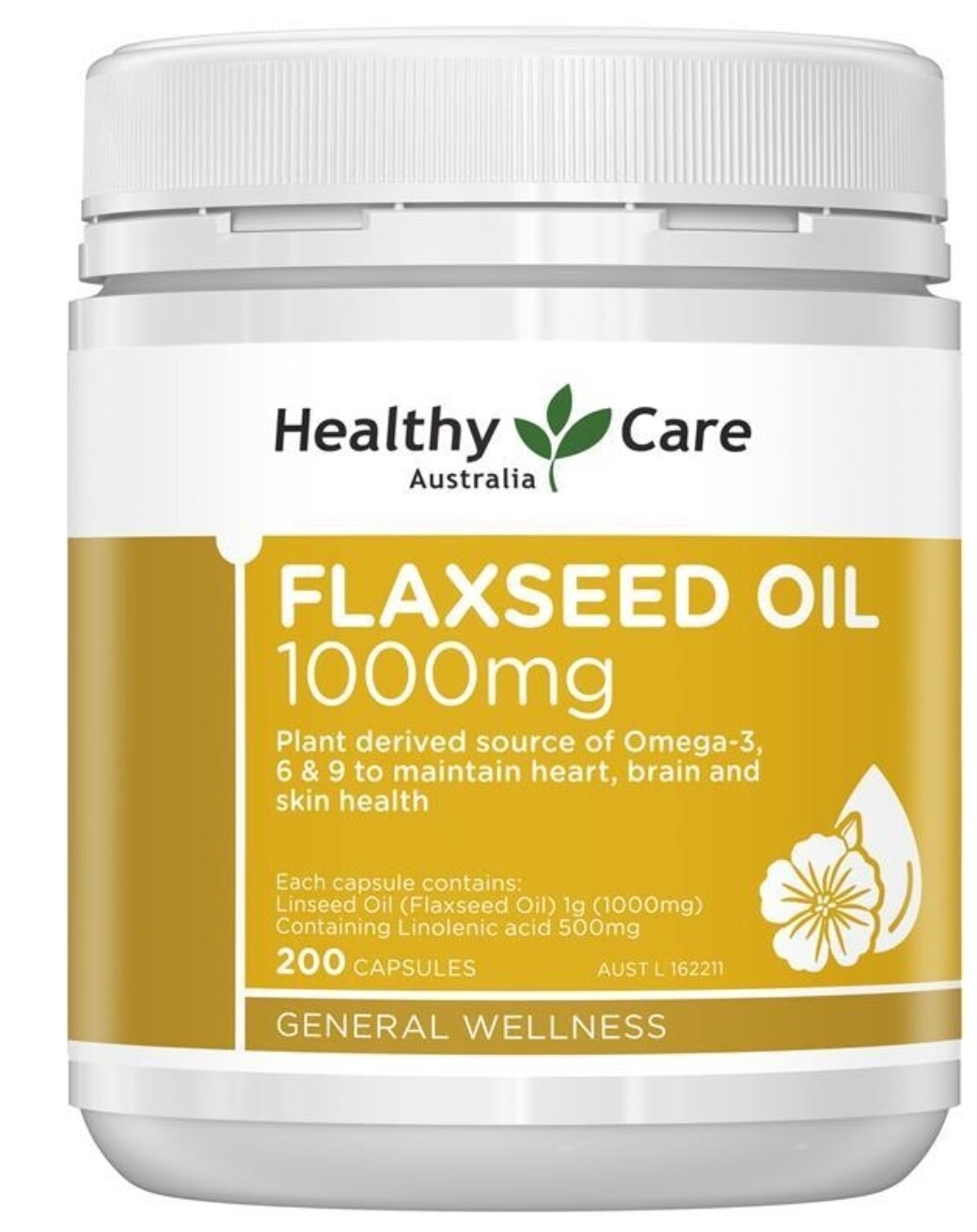 Healthy Care Super Flaxseed Oil 1000mg 200 Capsules ozhealthexperts