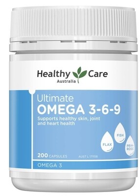 Healthy Care Ultimate Omega 3-6-9 200 Capsules ozhealthexperts