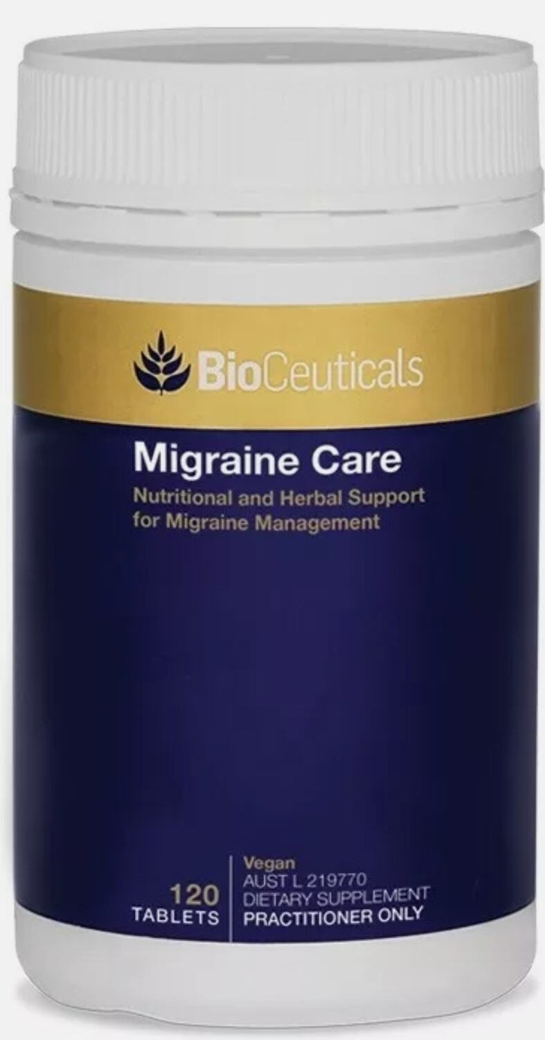 BIOCEUTICALS MIGRAINE CARE 120 TABLETS + FREE SAME DAY SHIPPING ozhealthexperts