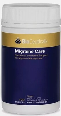 BIOCEUTICALS MIGRAINE CARE 120 TABLETS + FREE SAME DAY SHIPPING ozhealthexperts