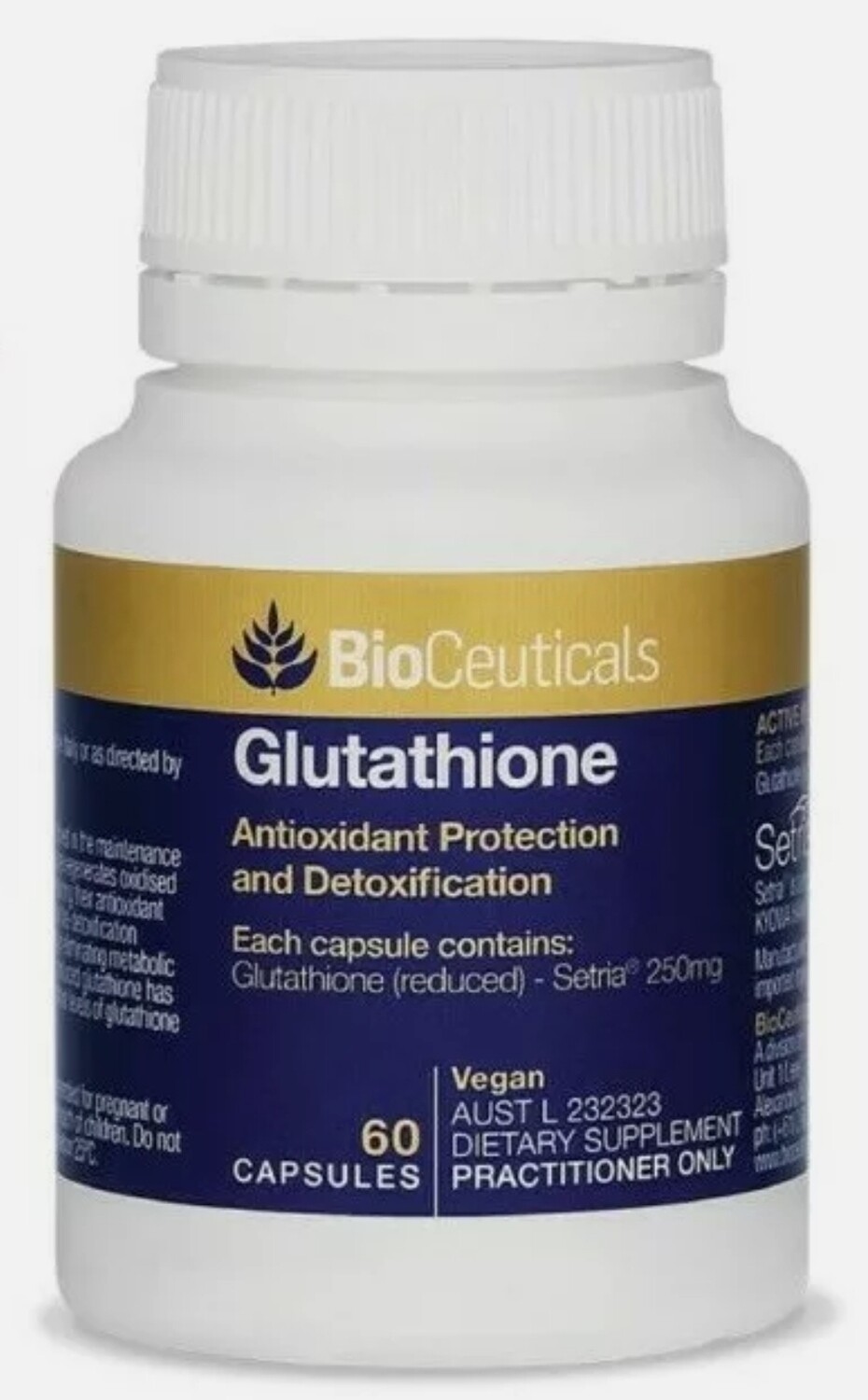 BIOCEUTICALS GLUTATHIONE 60 CAPSULES  FREE SAME DAY SHIPPING ozhealthexperts