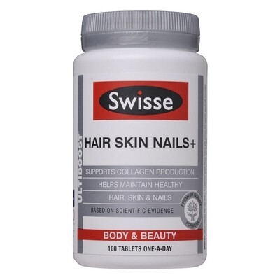 Swisse Ultiboost Hair Skin Nails 100 tablets OzHealthExperts