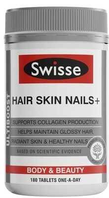 Swisse Ultiboost Hair Skin Nails 180 tablets OzHealthExperts