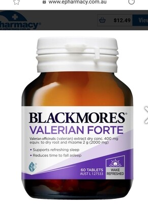 Blackmores Valerian Forte 2000mg 60 Tablets ozhealthexperts 