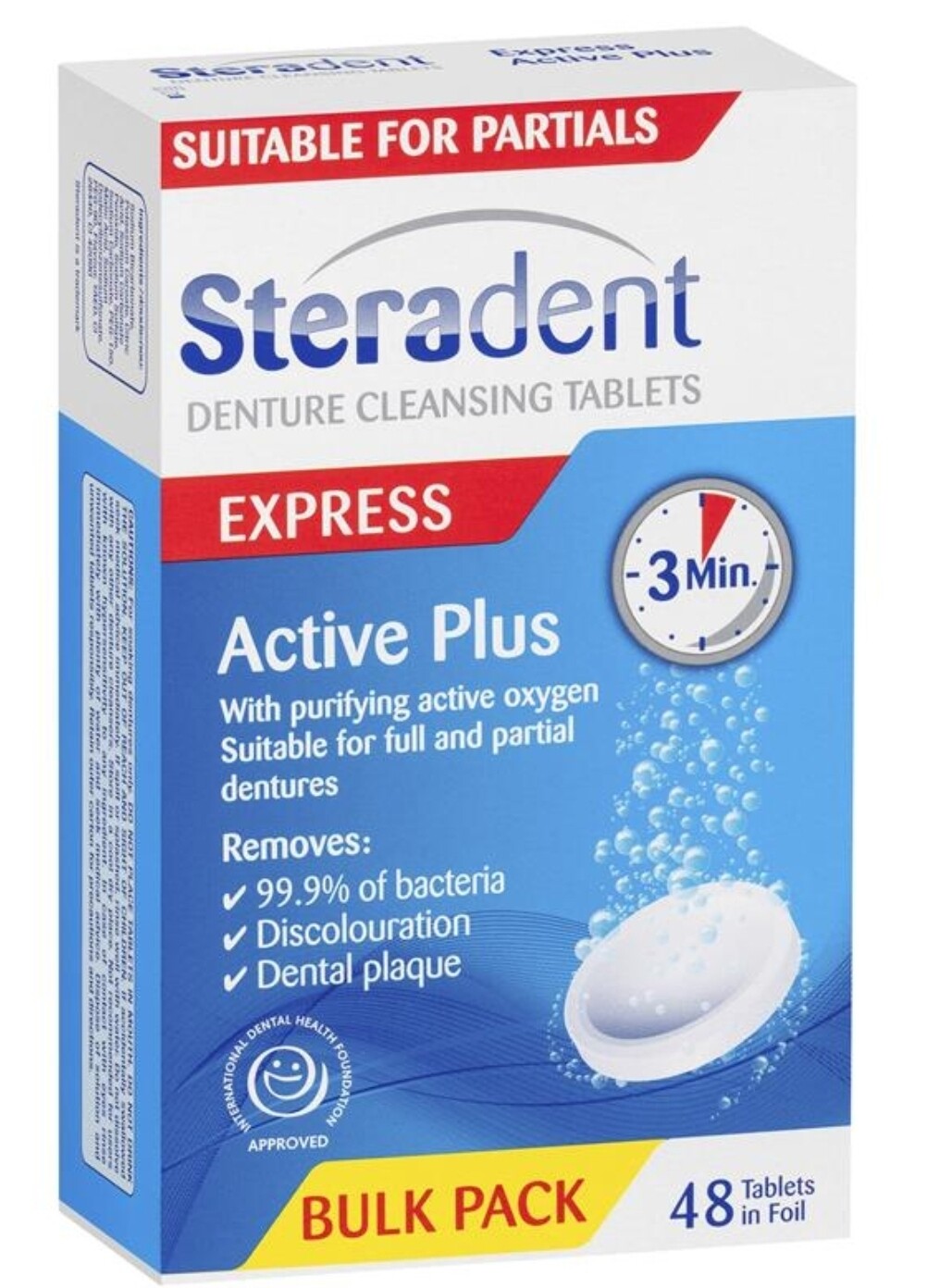 2 × Steradent Active Plus Denture Cleansing 48 Tablets ozhealthexperts