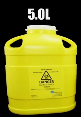 Sharps Container Bin 5L Containers Needle / Syringe Waste ozhealthexperts