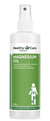 2 × Healthy Care Magnesium Oil 250ml ozhealthexperts
