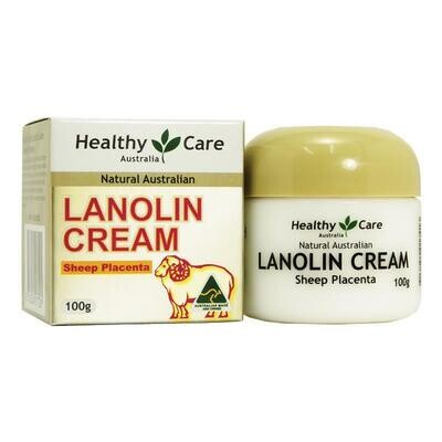 BULK BUY - 10 ×  Healthy Care Lanolin with Sheep Placenta 100g - OzHealthExperts