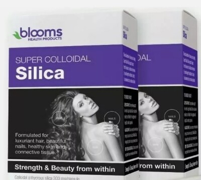 2 × Henry Blooms Super Colloidal Silica 300mg 60 Vegetarian Capsules ozhealthexperts