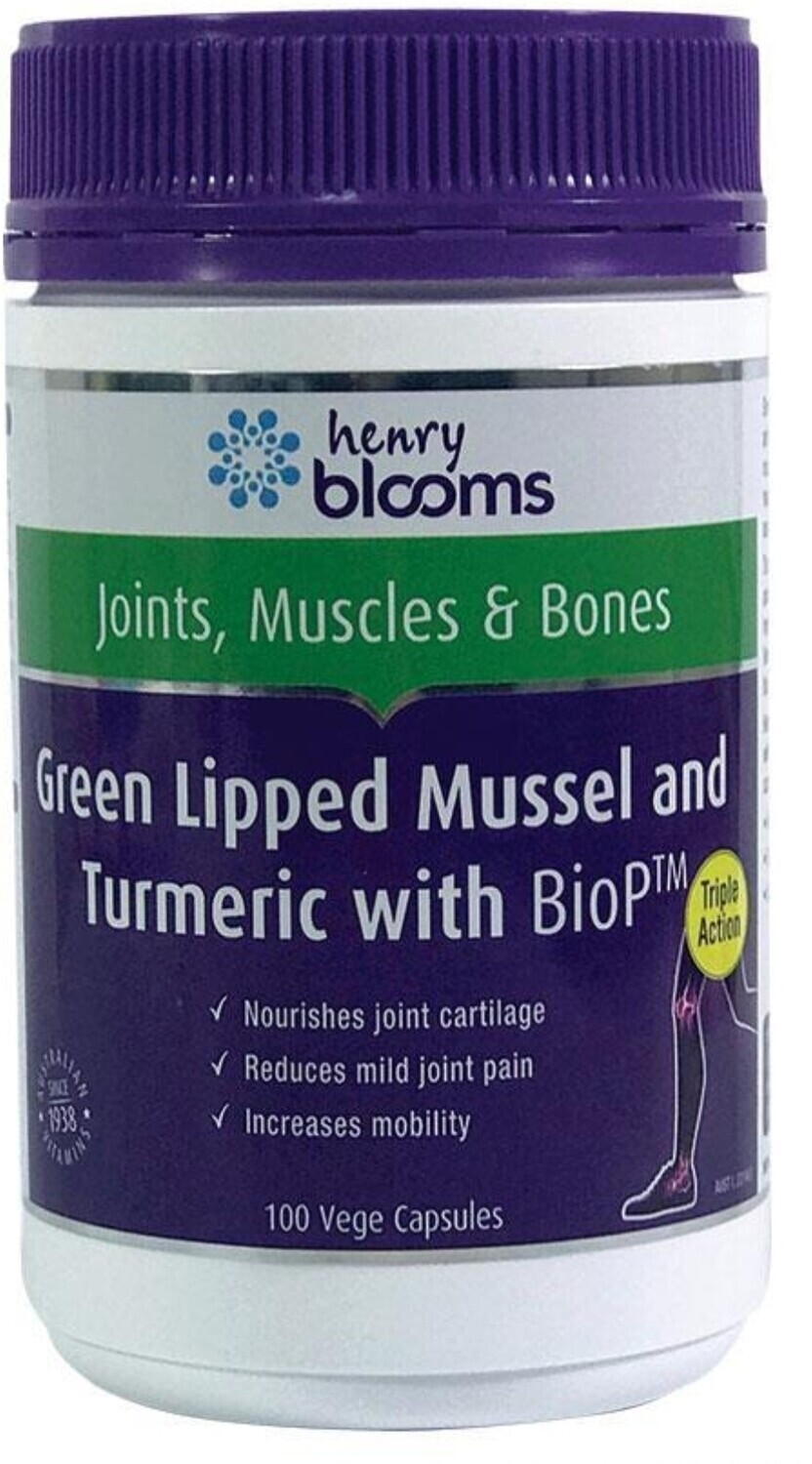 2 × Henry Blooms Green Lipped Mussel 500mg With Turmeric 1500mg 100 Vege Capsules
ozhealthexperts