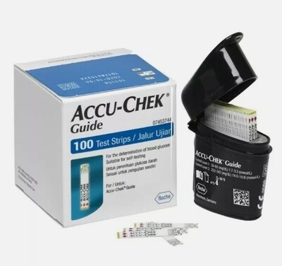 Accu-Chek Guide 100 Test Strips Blood Glucose Testing Diabetes Accuchek ozhealthexperts