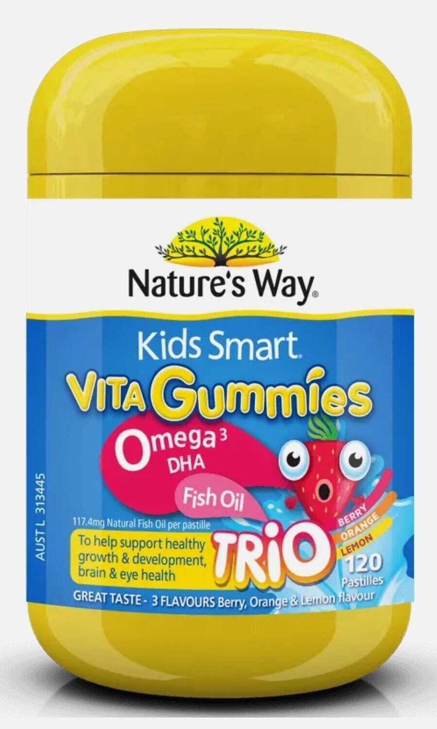 2 × Nature's Way Kids Smart Vita Gummies Omega-3 120 Gummies ozhealthexperts