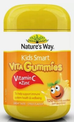 2 × Nature's Way Kids Smart Vita Gummies Vitamin C + Zinc 120 Pastilles ozhealthexperts