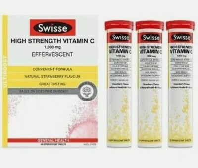Swisse Odourless High Strength Vitamin C 60 Effervescent Tablets ozhealthexperts