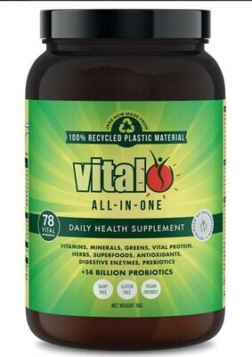 VITAL GREENS ALL IN ONE 1KG TUB SUPERFOOD BLEND NUTRIENT SUPPLEMT PROTEIN OzHealthExperts