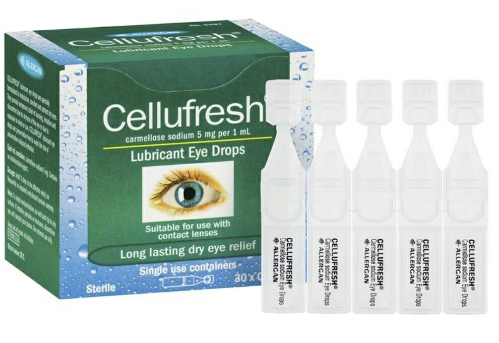 3 × Cellufresh Eye Drops  preservative free 0.4mL x 30  OzHealthExperts