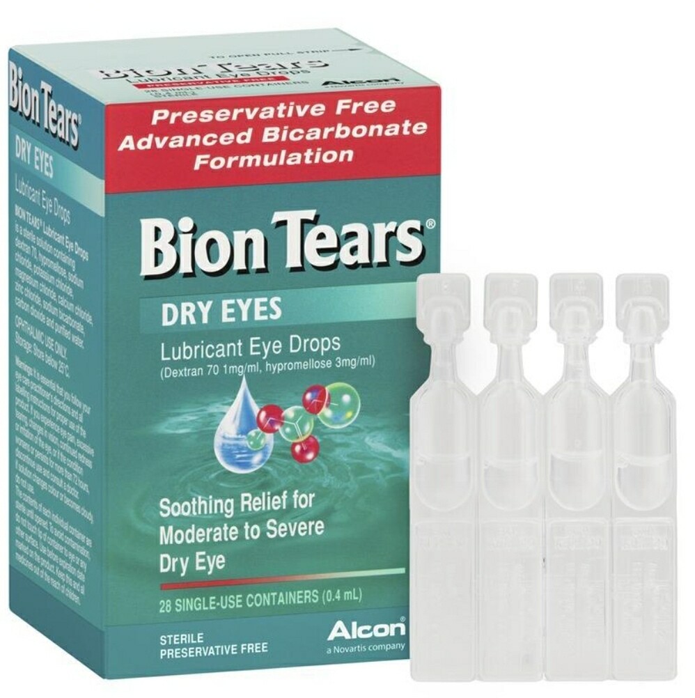 2 × Bion Tears Eye Drops 0.4ml x 28 OzHealthExperts