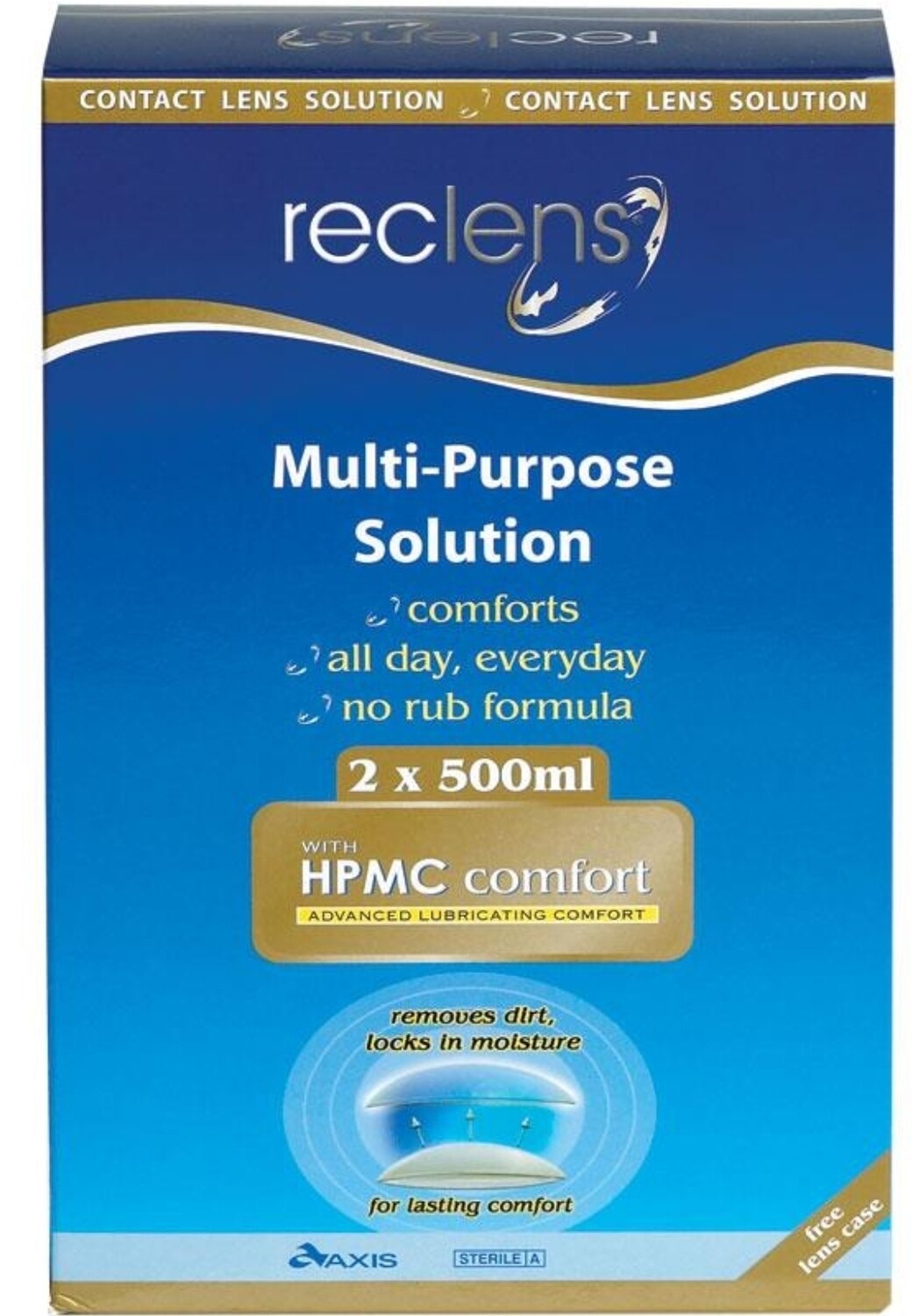 Reclens Multi Purpose Solution with Lense Case 2 x 500ml ozhealthexperts 