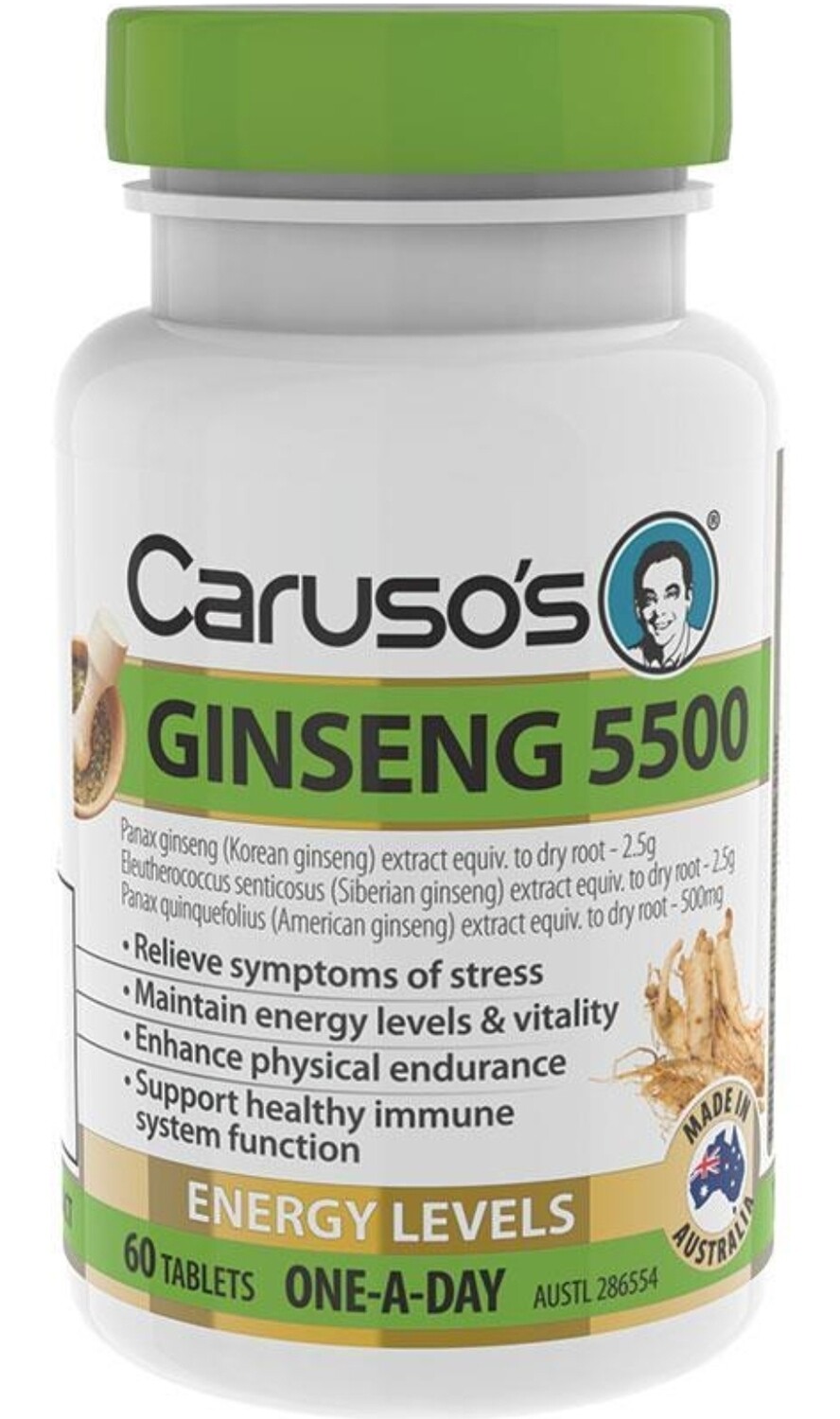 Carusos One a Day Ginseng 5500 60 Tablets
ozhealthexperts