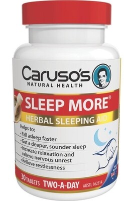 Caruso's Sleep More 30 Tablets | OZHealthExperts