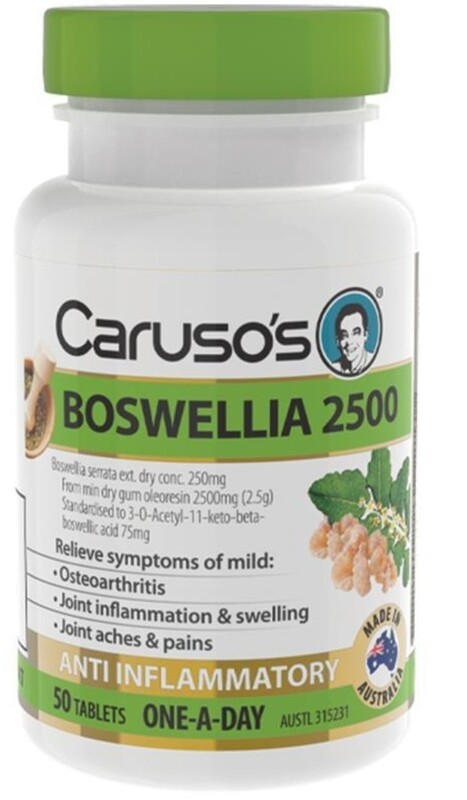 Carusos Boswellia 2500 50 Tablets ozhealthexperts
