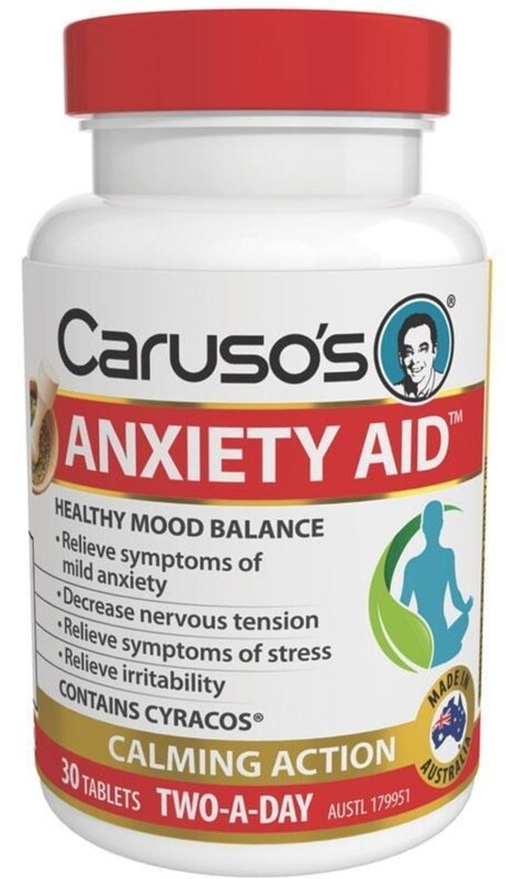 Carusos Anxiety Aid 30 Tablets ozhealthexperts