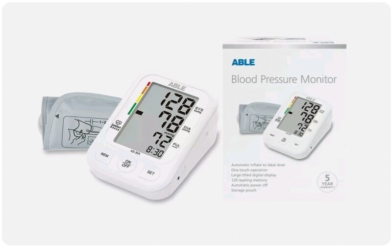 Able Blood Pressure Monitor With Automatic Inflate & Simple One Touch Operation ozhealthexperts