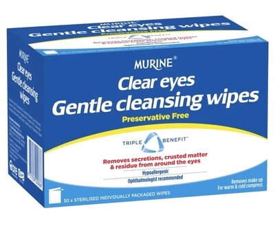 2 × Murine Clear Eyes Gentle Cleansing Wipes 30 Pack ozhealthexperts