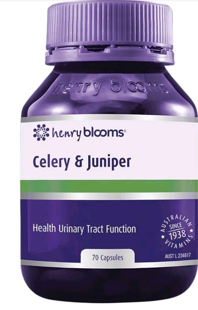 2 × HENRY BLOOMS CELERY AND JUNIPER 3000MG 70 CAPSULES ozhealthexperts