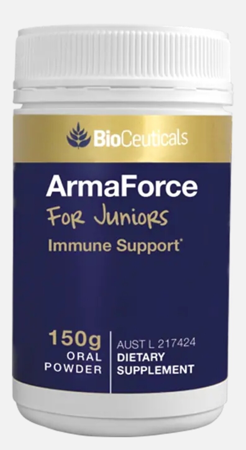 Bioceuticals Armaforce Juniors 150g Immune Booster Support Cold Flu Kids 2 yrs+ ozhealthexperts