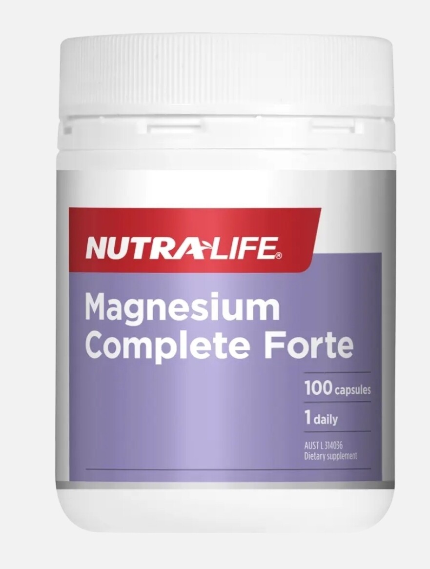 Nutra-Life Magnesium Complete Forte 100 Capsules High Strength 400mg NutraLife ozhealthexperts