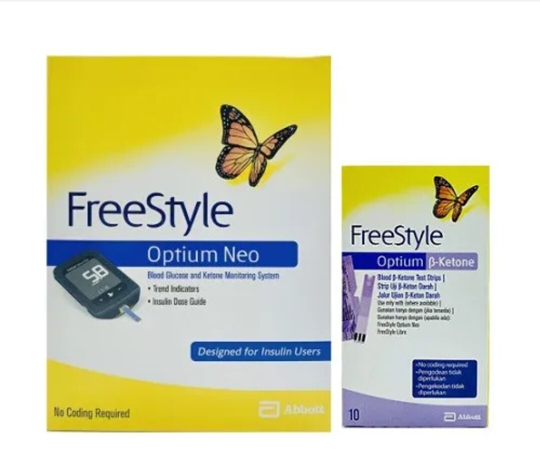 Abbott Freestyle Optium Neo Meter Monitoring System + 10 Ketone Test Strips  ozhealthexperts