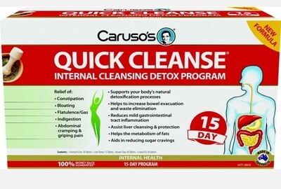 15-Day Caruso's Quick Cleanse Internal Cleansing Detox Program ozhealthexperts