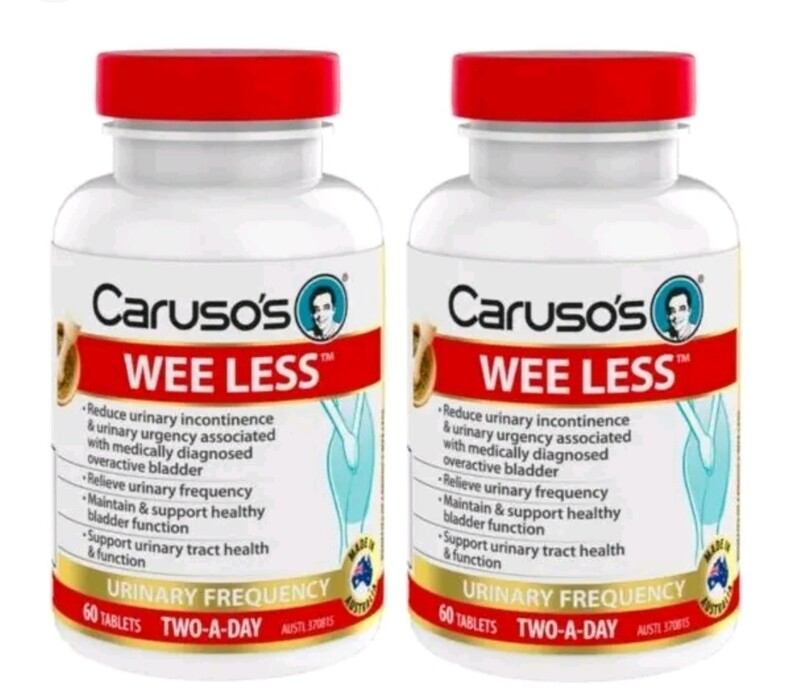 Caruso's Wee Less 2X60 Tablets | Bladder Control | Relieve Urinary Frequency ozhealthexperts