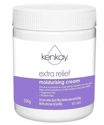 Kenkay Extra Relief Moisturising Cream 500g Intensive Skin Hydration Eczema ozhealthexperts