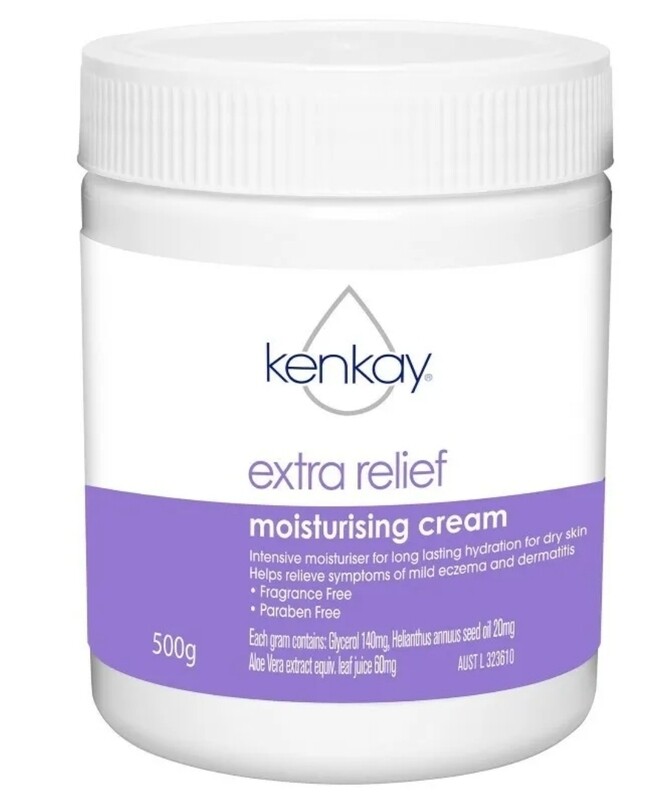 Kenkay Extra Relief Moisturising Cream 500g Intensive Skin Hydration Eczema ozhealthexperts