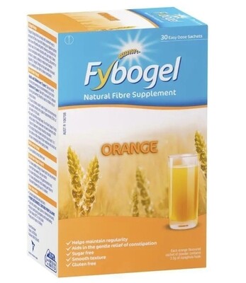 Fybogel Fibre Constipation Relief Supplement Sachets Orange 30 pack ozhealthexperts
