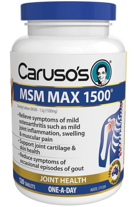 Caruso's Natural Health MSM Max 1500mg 120 Tablets - OzHealthExperts