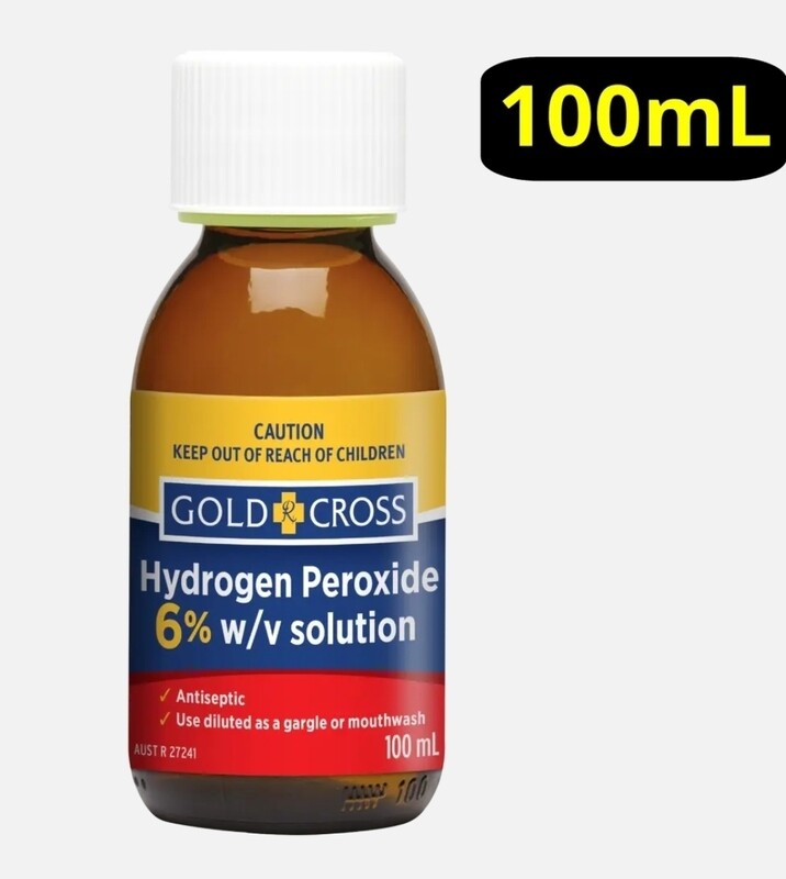 Gold Cross Hydrogen Peroxide 6% 100mL Solution Disinfectant Antiseptic GoldX ozhealthexperts