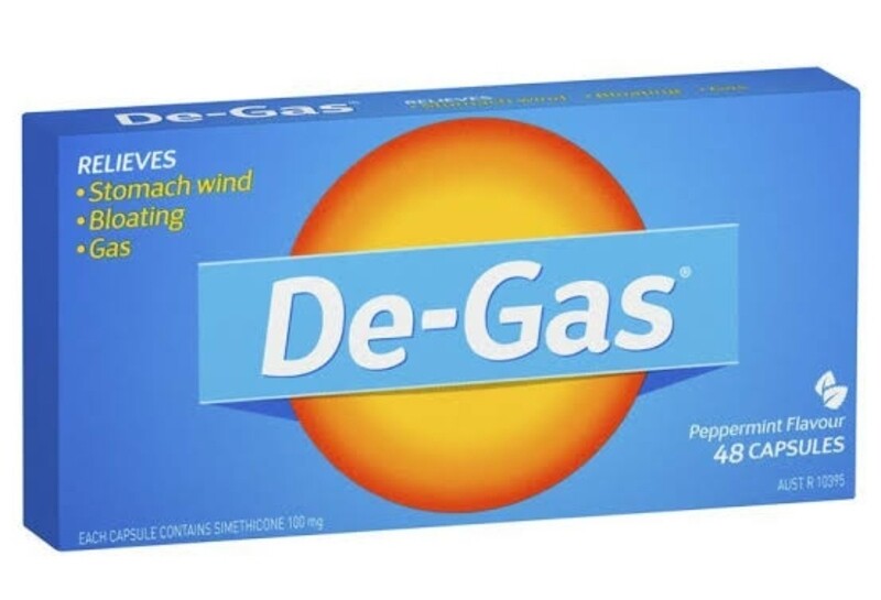2 × DE GAS 48 CAPSULES RELIEVES WIND, FLATULENCE, BLOATING OzHealthExperts