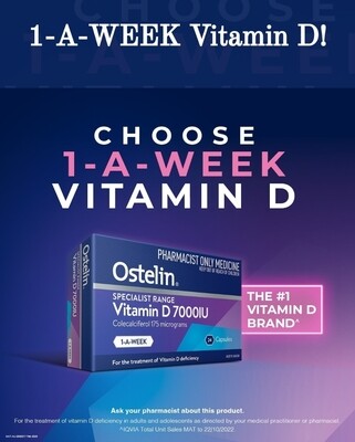 Ostelin Vitamin D 7000iu 1-A-Week 24 Capsules ozhealthexperts
