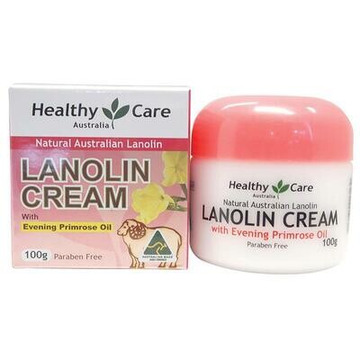 2× Healthy Care Lanolin Cream With Evening Primrose Oil 100g - OzHealthExperts