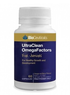Bioceuticals Ultraclean OmegaFactors for Juniors 60 Caps :: Omega 3 Vitamin A D ozhealthexperts