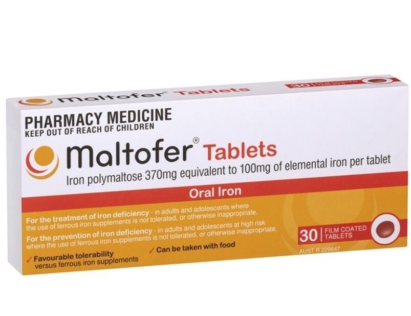 Maltofer Oral Iron 30 Tablets 100mg Iron Deficiency Low Constipation Vegan ozhealthexperts