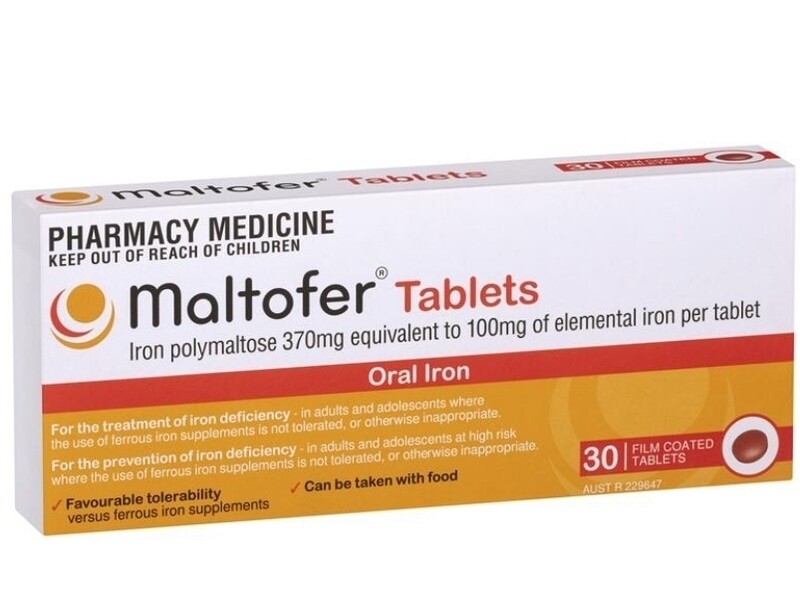 Maltofer Oral Iron 30 Tablets 100mg Iron Deficiency Low Constipation Vegan ozhealthexperts