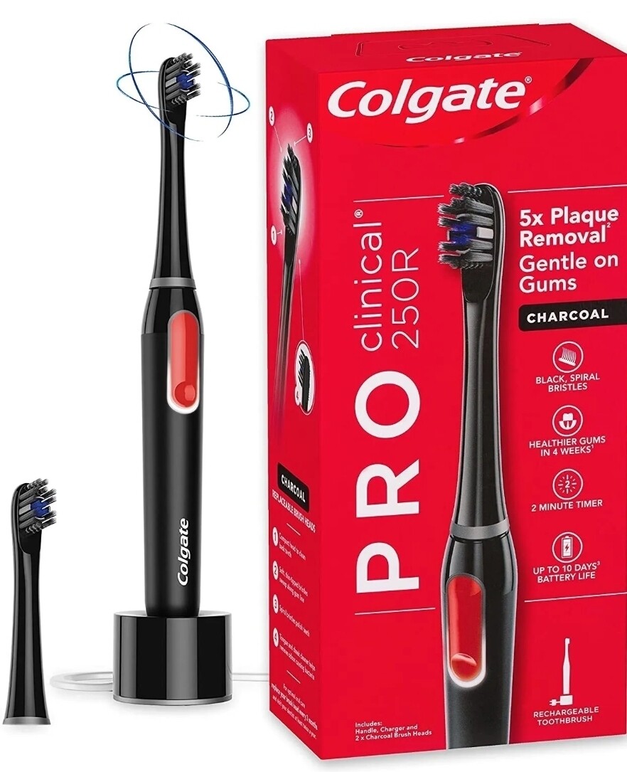 Colgate ProClinical 250R Charcoal Black Sonic Electric Power Toothbrush ozhealthexperts
