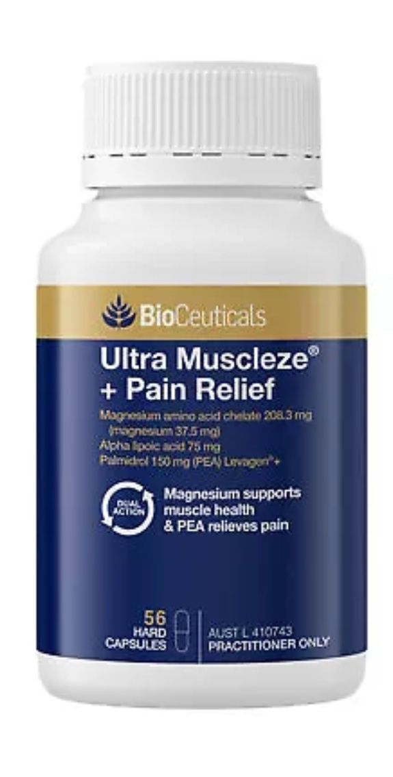 Bioceuticals Ultra Muscleze + Pain Relief 56 Hard Capsules ozhealthexperts