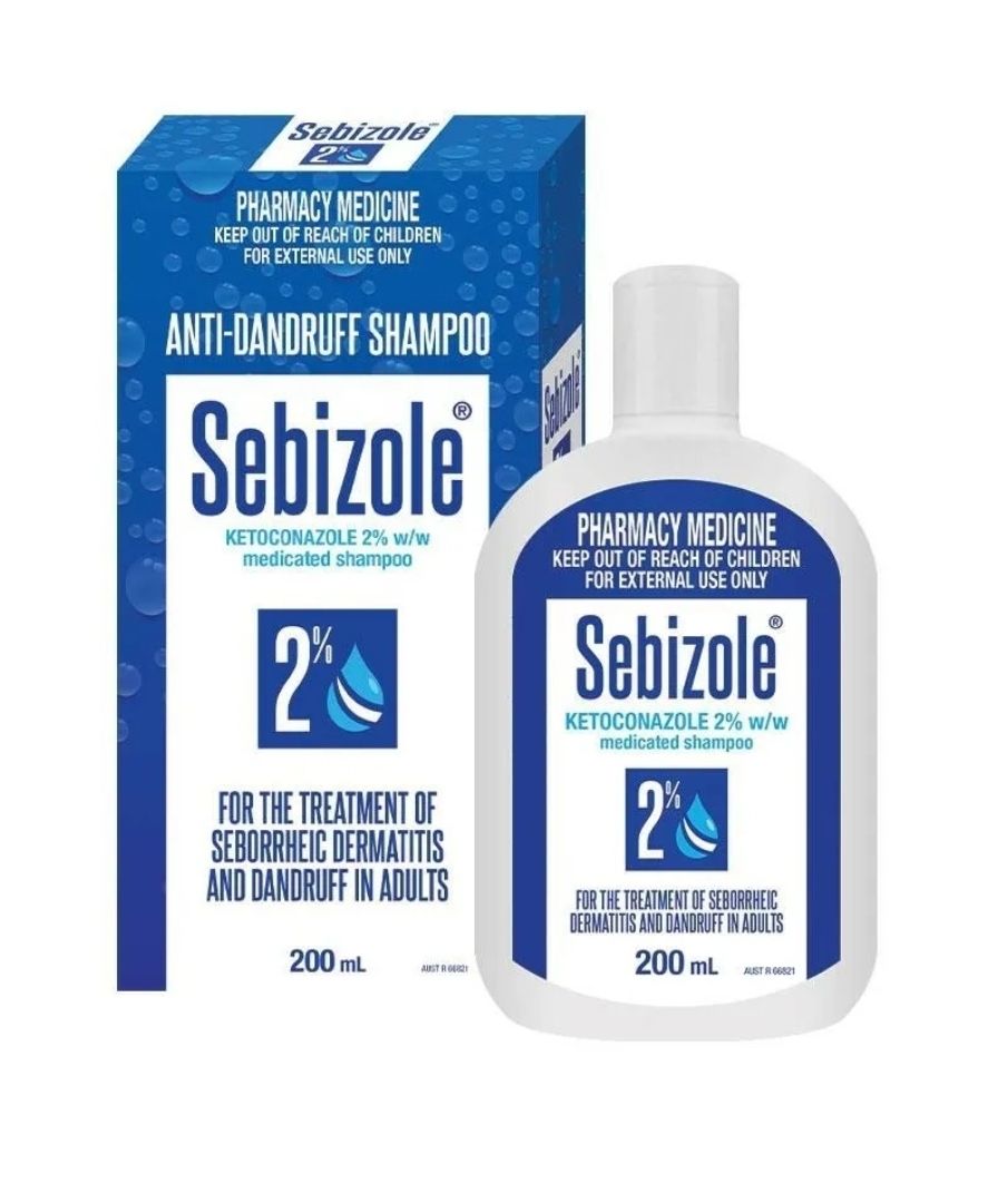 2 × Sebizole 2% Anti-Dandruff Shampoo 200mL Seborrheic Dermatitis Treatment ozhealthexperts