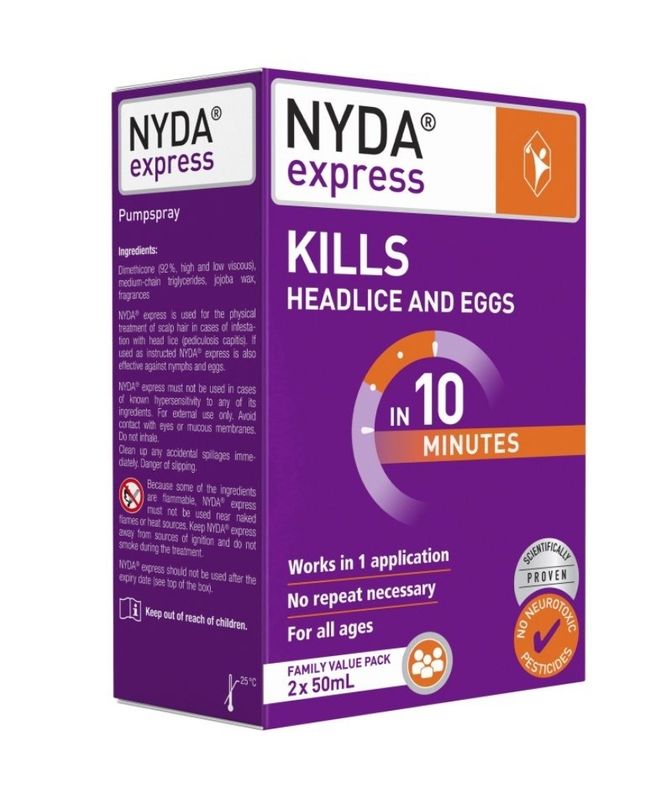 4 x 50ml BRAUER Nyda EXPRESS FAMILY Head Lice Treatment ( no more nits ) ozhealthexperts 