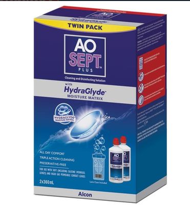 2 × Aosept Hydraglyde Twin Pack ozhealthexperts